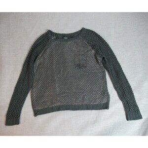 Harley Davidson Sweater Womens 2XL Gray Black Label Metallic Printed Knit Biker